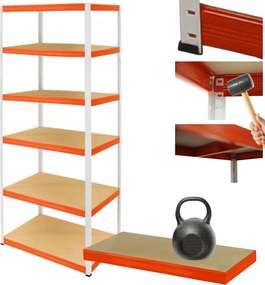 Tárolószekrény fém állvány Helios 213x90x45cm 6Px175kg 300EZER Komb