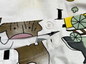 Pamut ágynemű kiságyba KIDS ALPHABET fehér Ágyneműhuzat mérete: 45 x 65 cm | 90 x 135 cm