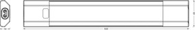 Osram - LED dimmelhető pult alatti világítótest érzékelővel LINEAR EDGE LED/8W/230V 50 cm fekete