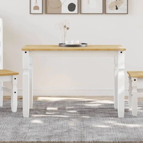 Corona fehér tömör fenyőfa ebédlőasztal 112 x 60 x 75 cm