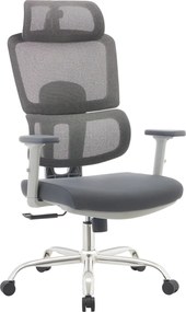 Irodai szék, szürke/króm, teherbírás 150 kg, BYRON
