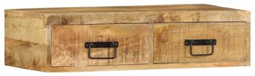 tömör nyers mangófa falra szerelhető TV-szekrény 80x30x19 cm