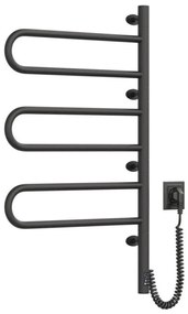 Elektromos forgatható törölközőszárító FOUETTE 185W/230V 81,8 cm IP44 fekete