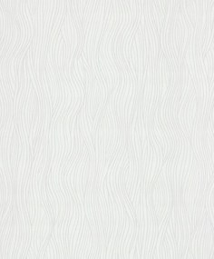 Vinyl tapéta fehér színben, függőleges hullámmintával – flizelin