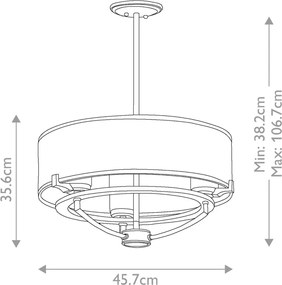 Kichler SALDANA KL-SALDANA3 Csillár 3x40W/G9