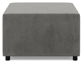 Zeus puff, bársony, 70x70, világosszürke