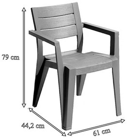 Julisa 4+1 kerti bútor garnitúra szett