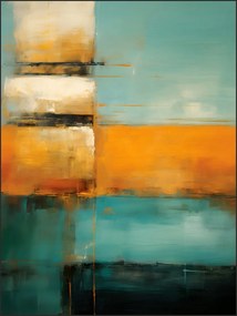 Absztrakt Színes poszter B1 70x100cm zöld piros kék #533