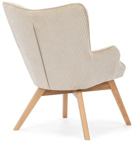 Bézs kordbársony fotel Niko – Ropez