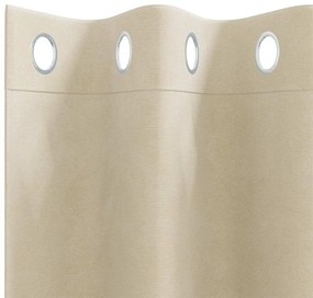 Függönyök függönyökkel 2 pcs Krém 140 x 175 cm Bársony