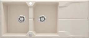 Andante gránit mosogató_beige_2 medence+csepegtető