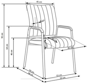 KIVI étkezőszék, 1 db, fekete