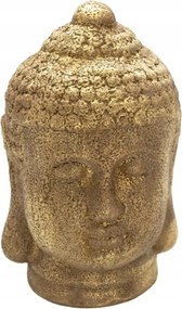 Arany kerámia Buddha fej dekoráció 14x14x23 cm