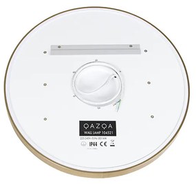 Fürdőszobai tükör rézszínű 50 cm LED-del, 3 fokozatban dimmelhető, érintésérzékelős, kerek - Miral