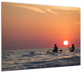 Kenuzók képe naplementekor (üvegen) (70x50 cm)