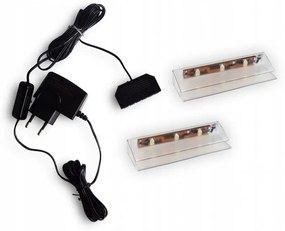 Rejtett LED világítás piros fürdőszoba és nappali bútorokhoz - 2 pontos