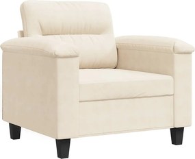 vidaXL bézs mikroszálas szövet kanapéfotel 60 cm