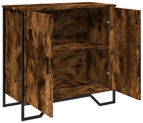 sonoma tölgy színű szerelt fa tálalószekrény 78 x 35,5 x 74,5cm