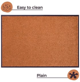 Wash &amp; Clean narancssárga lábtörlő, 39 x 58 cm - Hanse Home