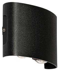 Kültéri fali lámpa fekete LED-del 4-lámpás IP54 - Silly