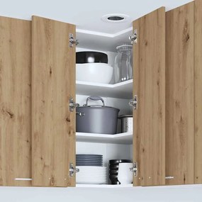 Függő szekrény Riga Artisan tölgy és fehér 57 x 57 x 80 cm