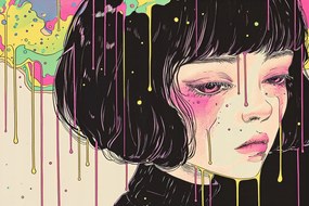 Poszter 45x30cm Színes csíkok