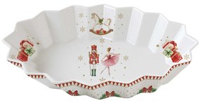 Karácsonyi porcelán ovális tálca Magie de Noel