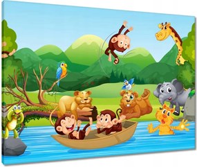 Vászonkép 80x60 Dzsungel minta gyerekeknek