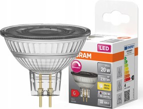 Led izzó MR16 GU5.3 3.4W 20W 230lm 2700K CRI90 12V 36° Tompítható Osram