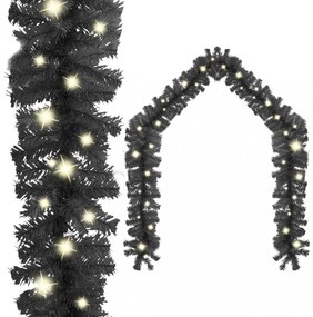 vidaXL fekete karácsonyi füzér LED-es izzókkal 10 m