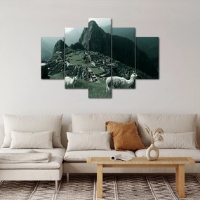 Kép - Lámák a perui Machu Picchunál (150x105 cm)