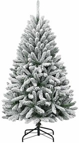 Mű karácsonyfa 150 LED-del Zöld és Fehér 150 cm PVC és fém