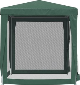 Zöld HDPE rendezvénysátor 4 hálós oldalfallal 2 x 2 m
