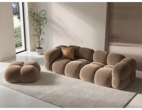 Barna bársony kanapé 250 cm Loretto – Cosmopolitan Design