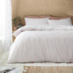 Fehér kétszemélyes hosszabbított ágyneműhuzat 230x220 cm Woodblock Floral – Pineapple Elephant