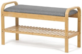 Autronic DR-N1016 GREY2 cipőtartó zsámollyal, 91 x 51 x 34 cm