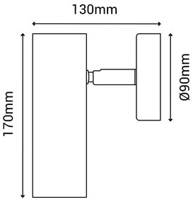 Milan bronzszínű falilámpa, magasság 17 cm - SULION