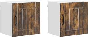 vidaXL Konyhaszekrény 2 pcs Füstölt tölgy 40 x 31 x 40 cm Faanyag