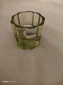 Üveg gyertyatartó 2 az 1-ben zöld