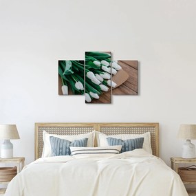 Egy csokor fehér tulipán képe (90x60 cm)