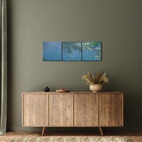 Kép - Claude Monet, Water Lilies, reprodukciók (órával) (90x30 cm)