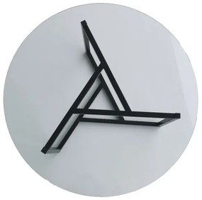 Kávésasztal TRIO 42x75 cm átlátszó/fekete