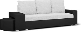 MILAN I Háromszemélyes kinyitható kanapé Ezüst/fekete