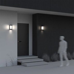 O021WL-L10B3K Baker Street Alumínium Fali Lámpa Fekete Színű LED 10 W 3000 Kelvin 420 Lumen IP54