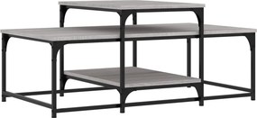 vidaXL szürke sonoma színű szerelt fa dohányzóasztal 102 x 60 x 45 cm