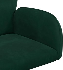 vidaXL forgatható íróasztali szék 54 x 55 x 90 cm Sötétzöld Bársony