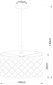 Globo 15228H - Csillár zsinóron KIDAL 1xE27/60W/230V