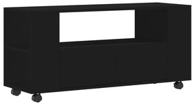 fekete szerelt fa TV-szekrény 102x34,5x43 cm