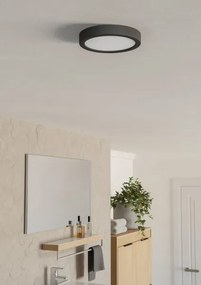 Eglo 901324 - Fürdőszobai LED mennyezeti lámpatest FUEVA LED/7,5W/230V Ø16,6cm IP44 fekete