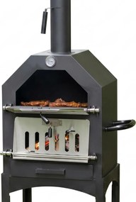 Italia multifunkciós kerti grill, füstölő, pizza sütő